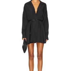 Norma kamali oversized shirt flared mini desss